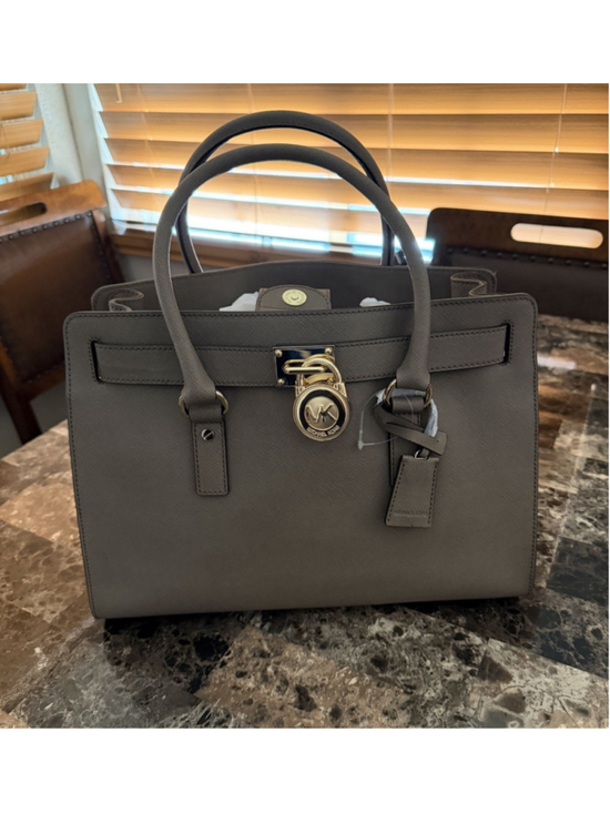 Michael Kors Handbags - Michael Michael Kors Hamilton Large Satchel Dark Dune Leather Tote Crossbody